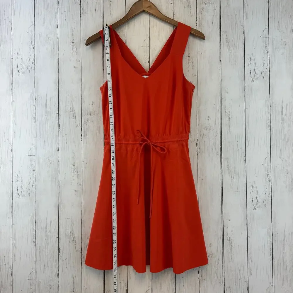 Athleta Orange UPF 50+ Tie Waist Savannah Strap Activewear Tank Dress Size XS